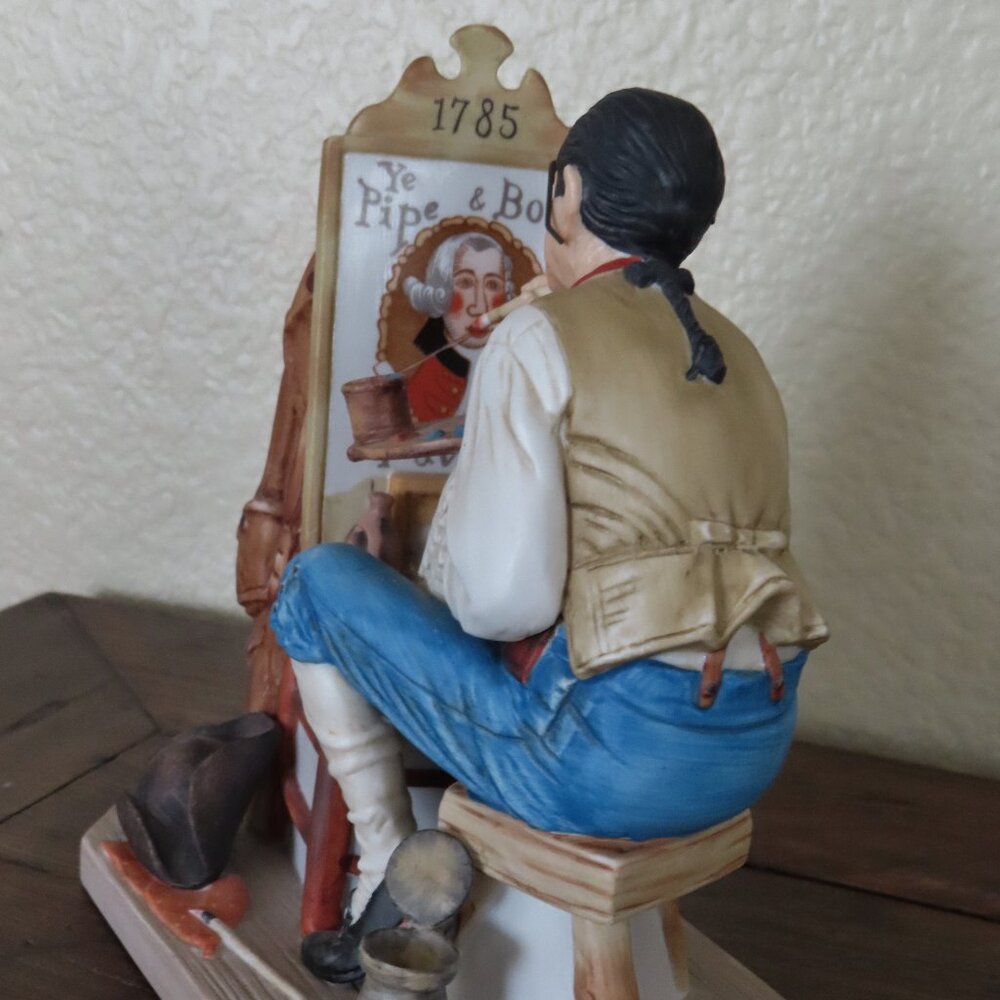 GORHAM NORMAN ROCKWELL OLD SIGN PAINTER LIMITED EDITION IN ORIGINAL BOX